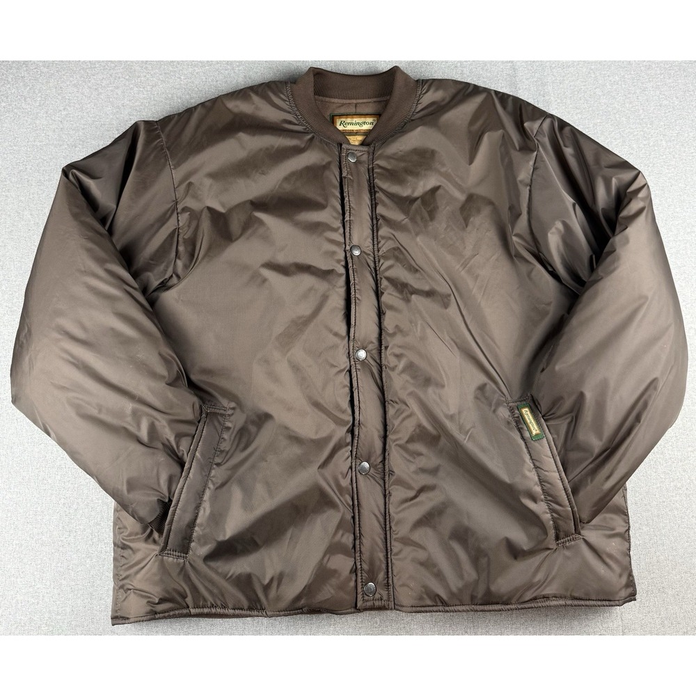 Remington Outdoor Clothing Brown Insulated Snap Jacket Men's L Hunting Workwear